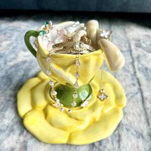 The Teacup Collection: Mystery Jewelry Cup- Thumbelina’s Golden Tulip